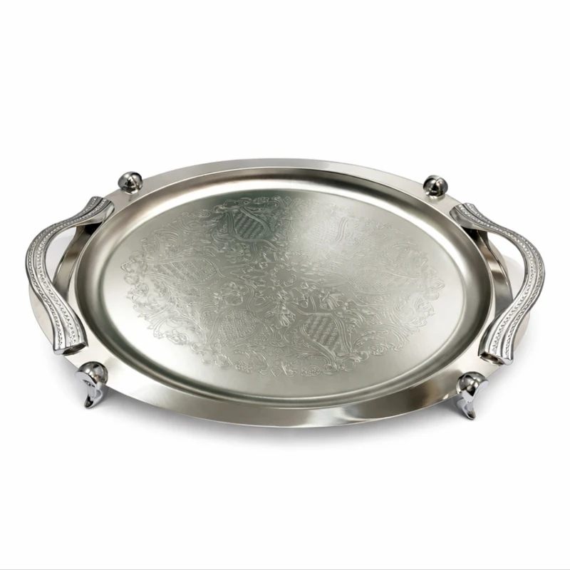 سینی دسته دار ایده مدل ss1804 سایز ۴۰×۳۰ سانتی متر