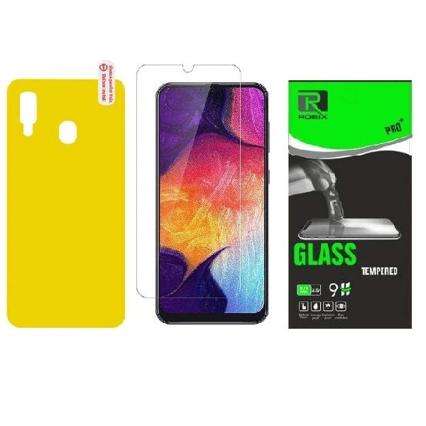 محافظ صفحه نمایش روبیکس مدل SA-A20 مناسب برای گوشی موبایل سامسونگ Galaxy A20 به همراه محافظ پشت گوشی