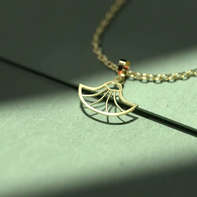 گردنبند طلا 18 عیار زنانه مدوپد مدل هندسی کد SS2-1-1215