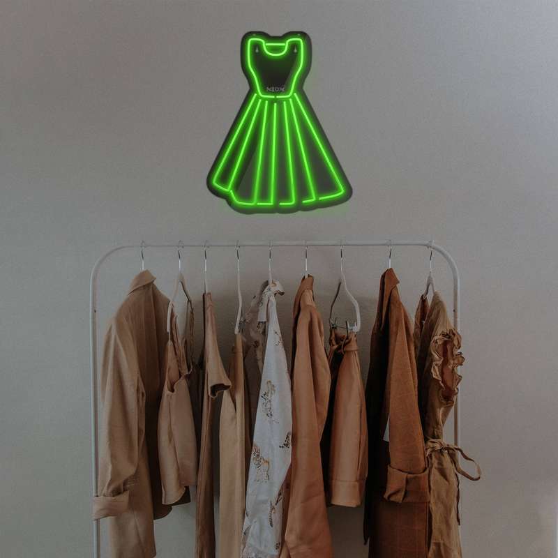 چراغ دیواری نئون دیزاین مدل Women-Clothes-BL_GR