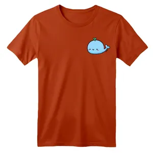 تی شرت آستین کوتاه بچگانه مدل نهنگ کد ۴ رنگ آجری