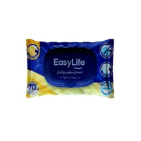 دستمال مرطوب ایزی لایف مدل بابونه بسته 70 عددی