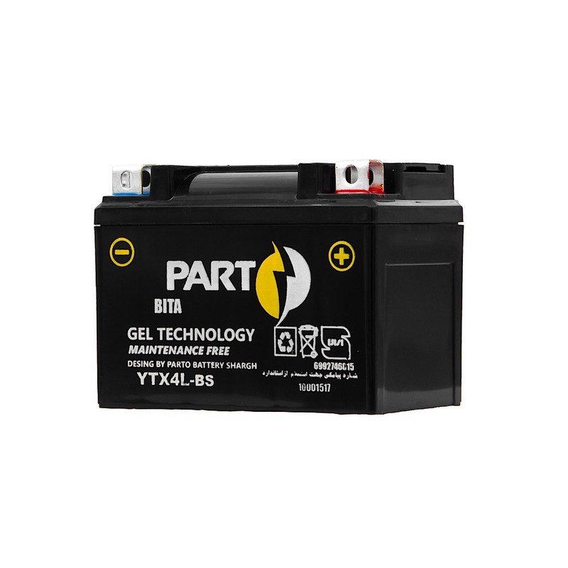باتری موتورسیکلت بیتا پرتو باتری مدل 12 ولت 4 آمپر