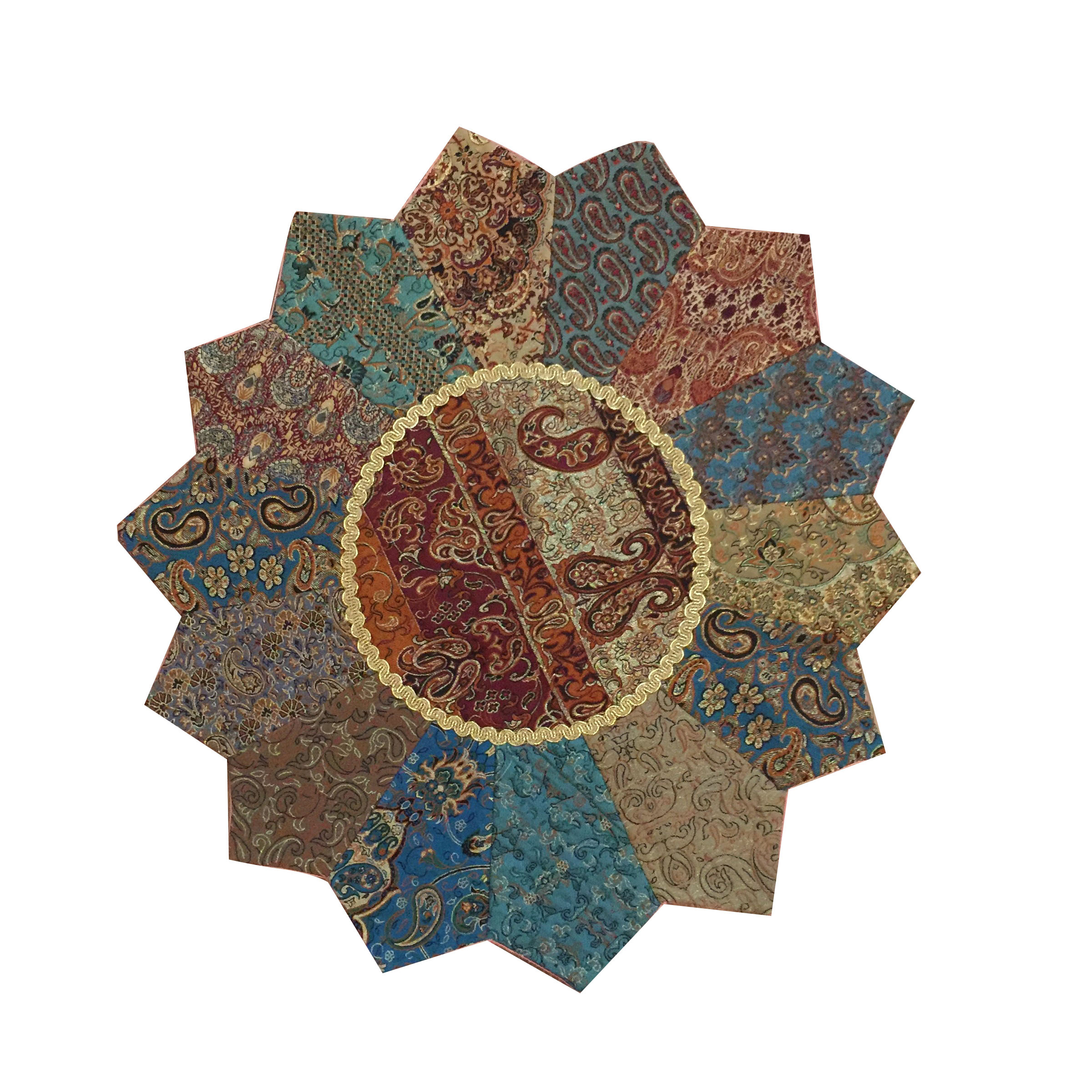 رومیزی ترمه مدل خورشید 001