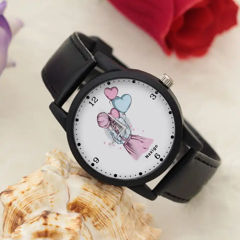 ساعت مچی عقربه ای ناکسیگو مدل دخترانه کد LF12603