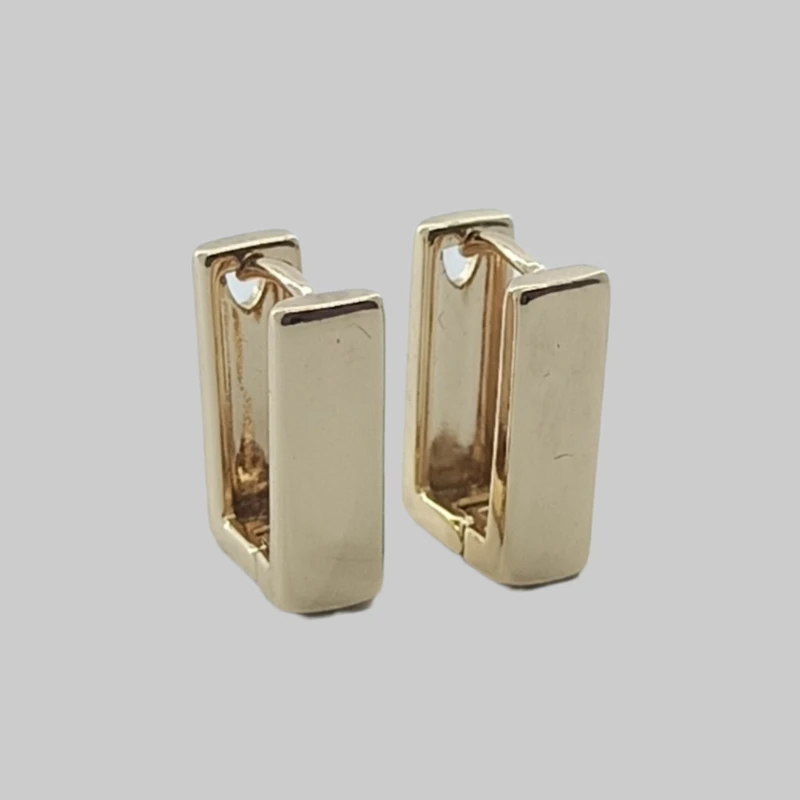 گوشواره حلقه‌ای زنانه ژوپینگ مدل مستطیل کد GH0007