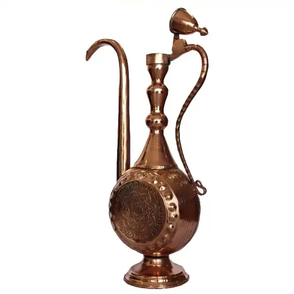 ست آفتابه و لگن مسی مدل خورشیدی کد ZH44