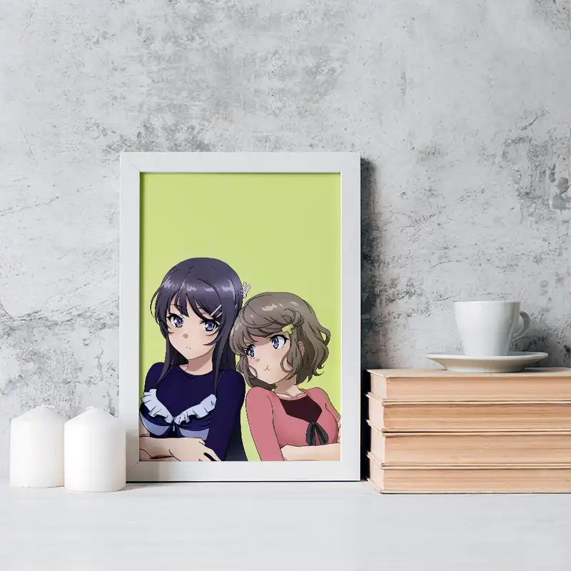 تابلو خندالو مدل توموئه و مای انیمه بانی گرل سنپای کد 16427