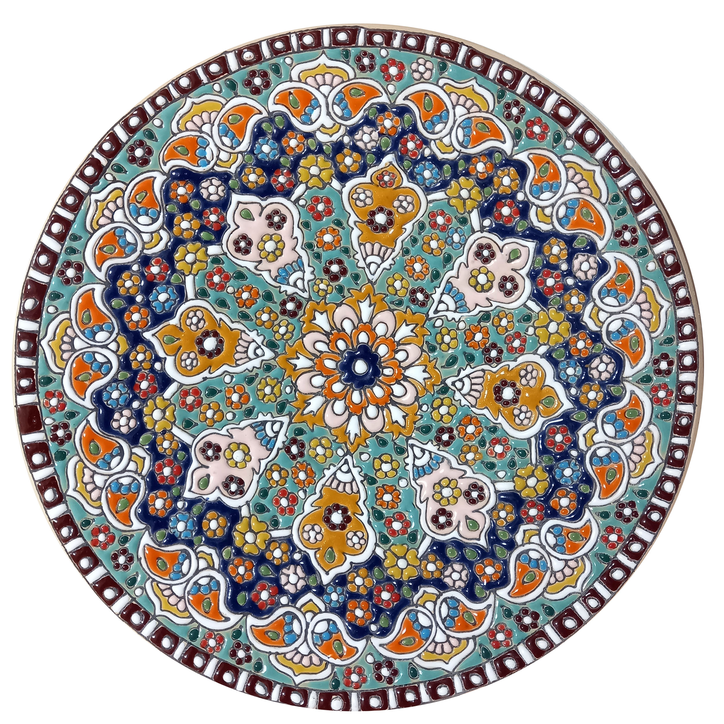  بشقاب میناکاری سفالی مدل D25-S9