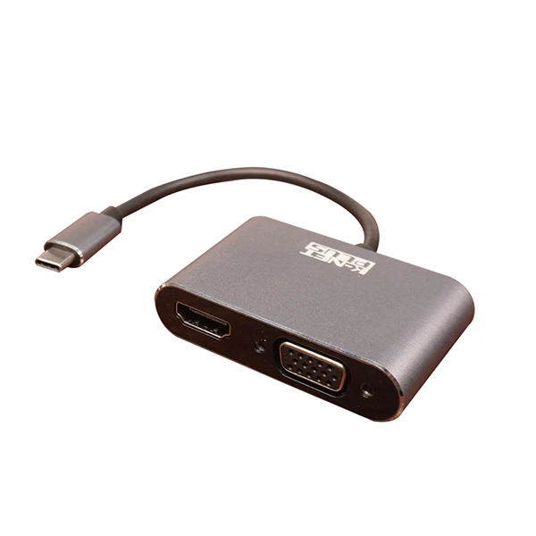 تبدیل USB-C به HDMI و VGA کی نت پلاس مدل KP-COCMV02