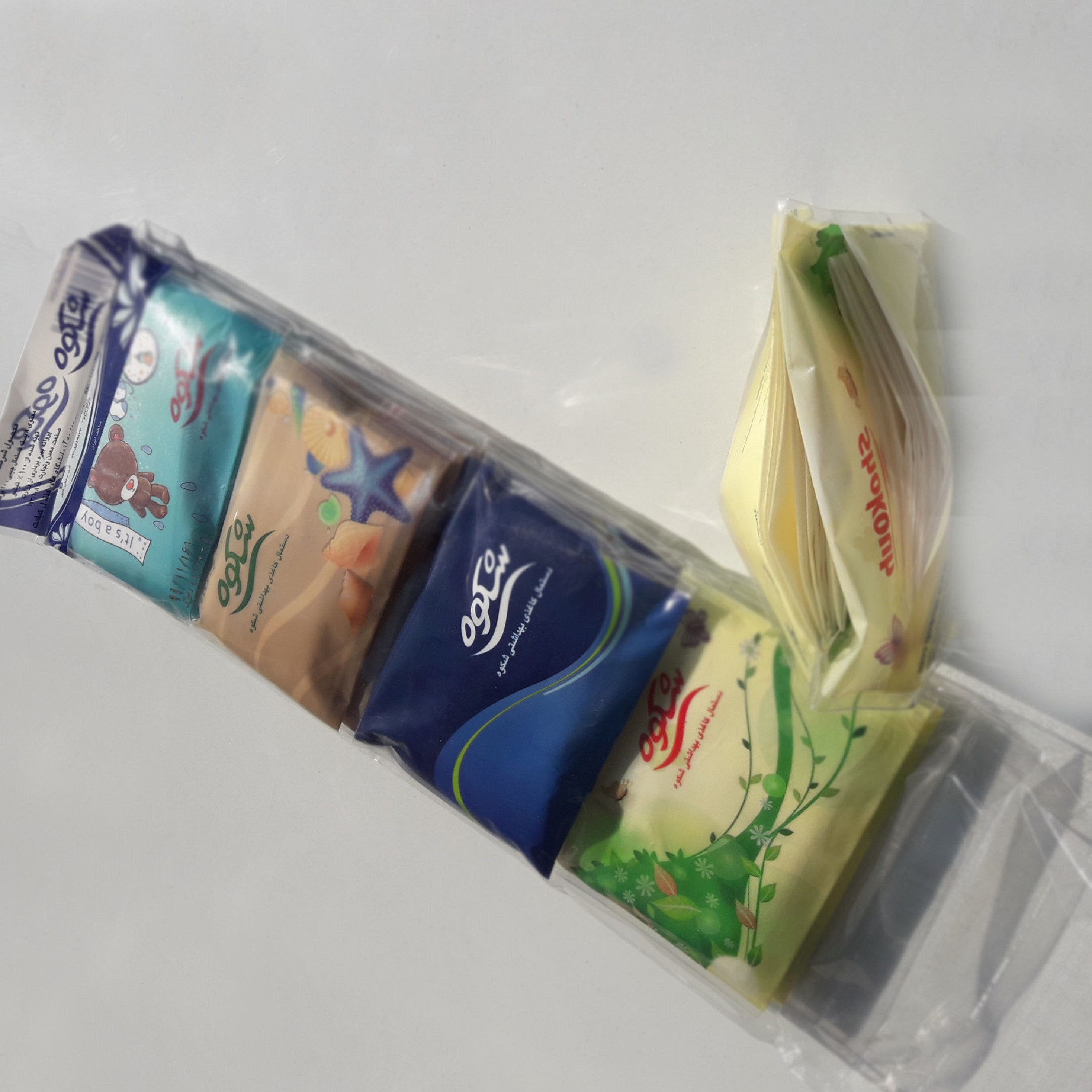 دستمال کاغذی جیبی شکوه مدل Jili30 بسته 8 عددی