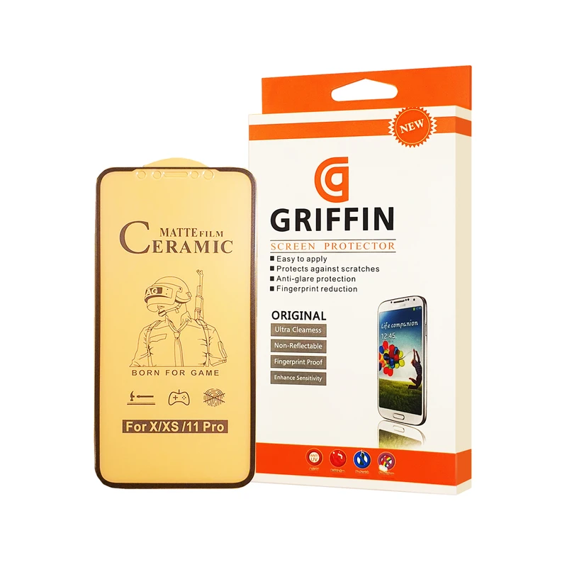 محافظ صفحه نمایش سرامیکی مات گریفین مدل FLCRM GN to مناسب برای گوشی موبایل اپل iPhone XS