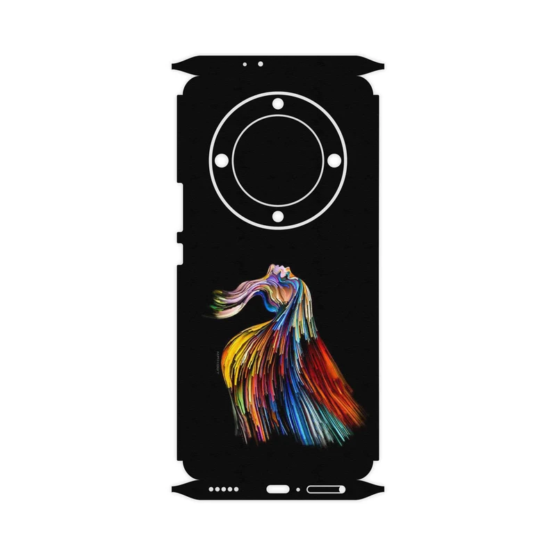 برچسب پوششی ماهوت مدل Rainbow Hair Digital Art-FullSkin مناسب برای گوشی موبایل آنر Magic 5 Lite