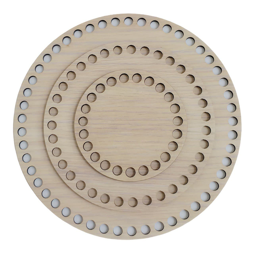کفی تریکو بافی مدل دایره 10-15-20 مجموعه 3 عددی