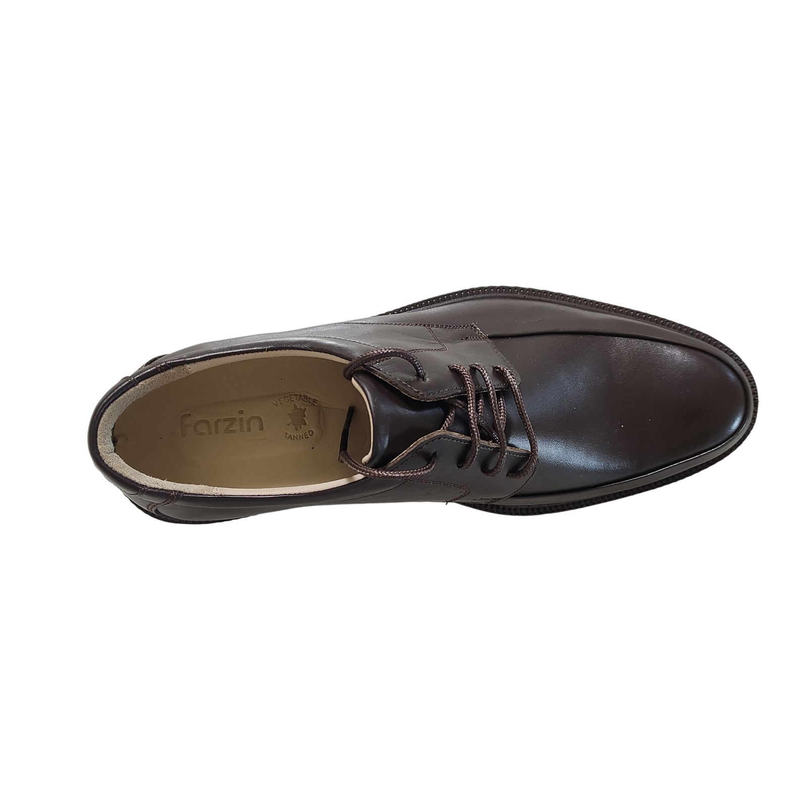 کفش روزمره مردانه کفش فرزین مدل سناتور بندی رنگ قهوه ای -  - 4