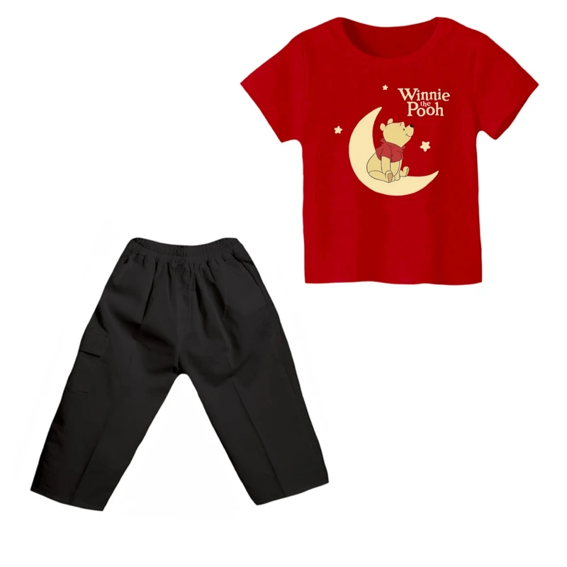 ست تی شرت و شلوارک پسرانه مدل پو کد ۶۷