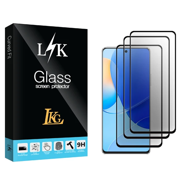 محافظ صفحه نمایش سرامیکی ال کا جی مدل LK Glass MIX2106 مناسب برای گوشی موبایل هوآوی Nova 9 SE بسته سه عددی