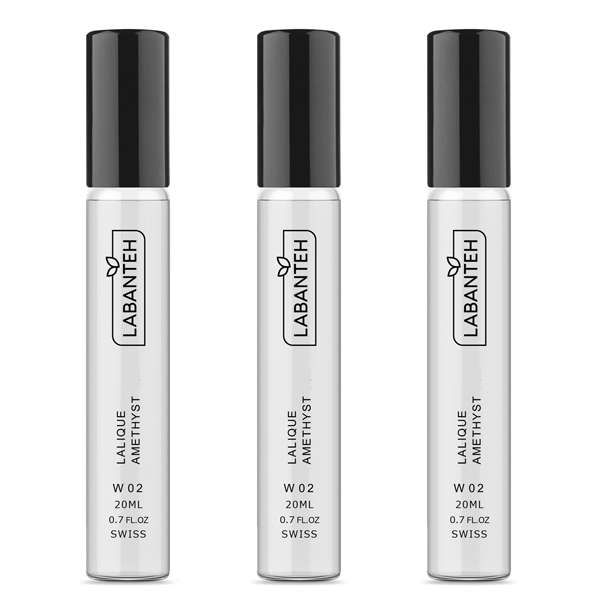 عطر جیبی زنانه لابانته مدل Lalique Amethyst حجم 20 میلی لیتر مجموعه سه عددی عطر جیبی زنانه لابانته مدل Lalique Amethyst حجم 20 میلی لیتر مجموعه سه عددی