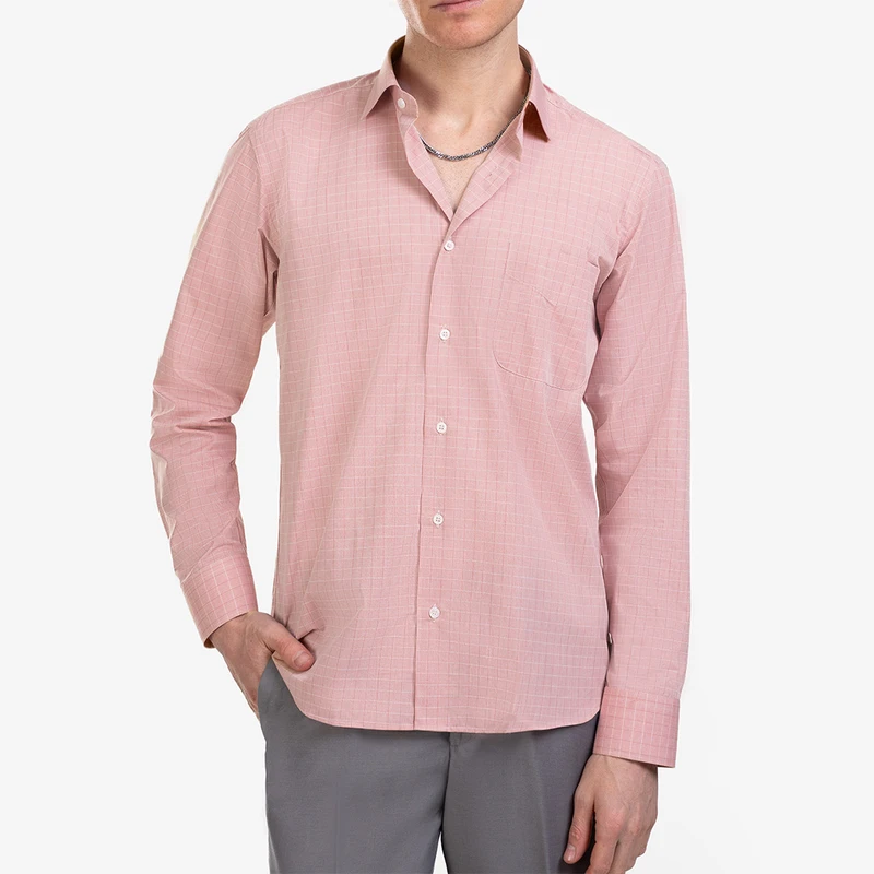 پیراهن آستین بلند یقه کراواتی مردانه ام کی مدل 1811