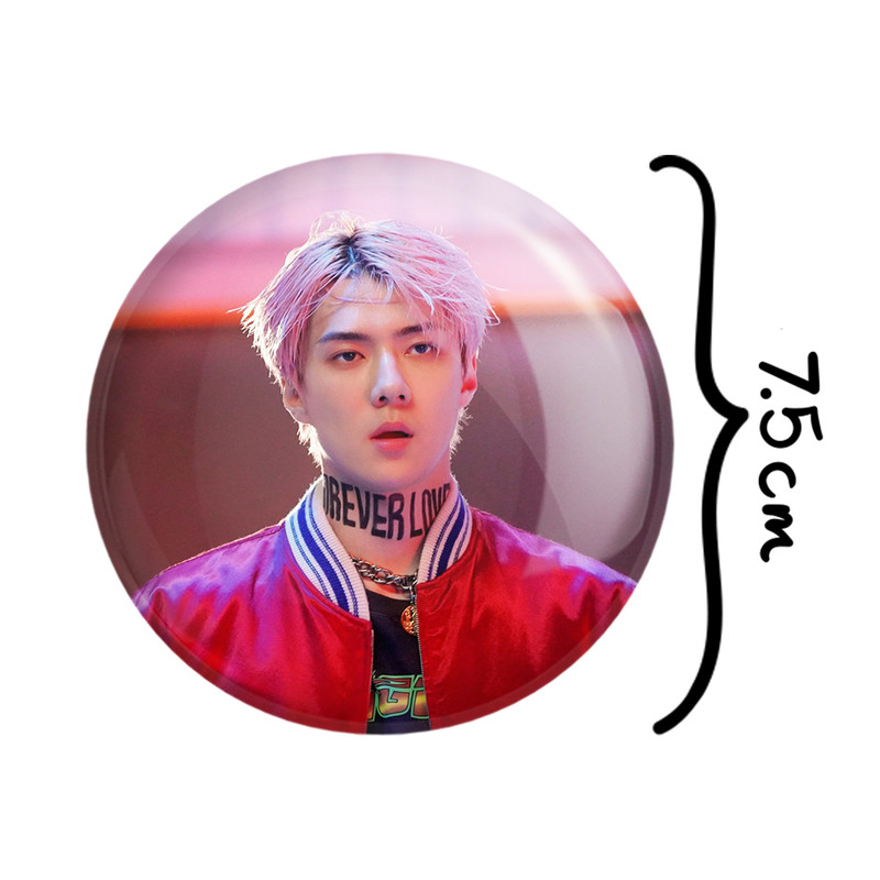 آینه جیبی خندالو طرح سهون گروه اکسو EXO مدل تاشو کد 16834