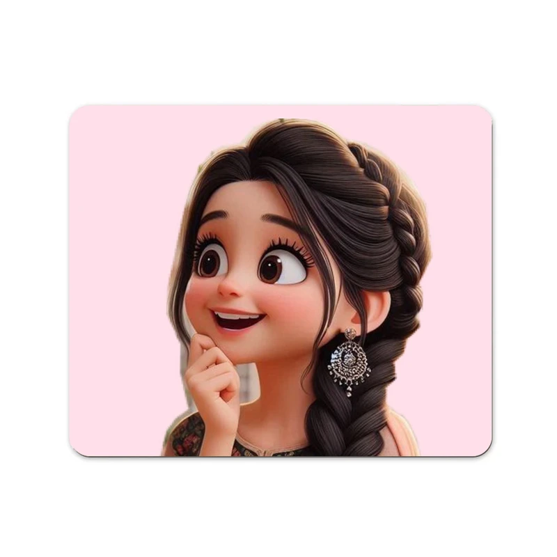 ماوس پد پاد آفرین طرح دختر کد 478 سایز 19*24 سانتی متر