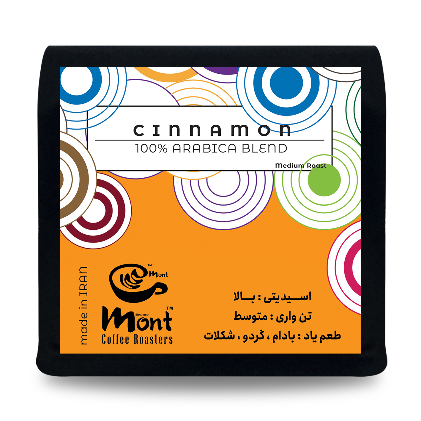 دانه قهوه ترکیبی 100% عربیکا سینامون مونت - 250 گرم