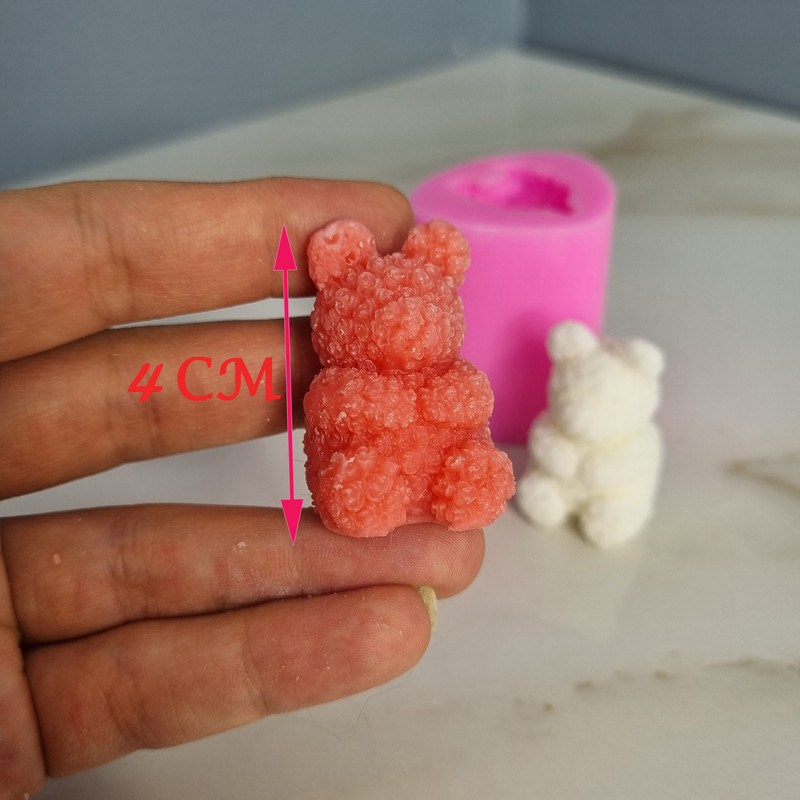 قالب شمع مدل خرس تدی گل گلی کد C 04CM