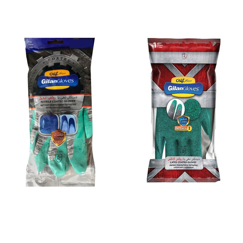 دستکش ایمنی دستکش گیلان مدل NLA2 مجموعه 2 عددی