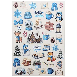 برچسب طرح برش خورده مدل Hello Winter A5