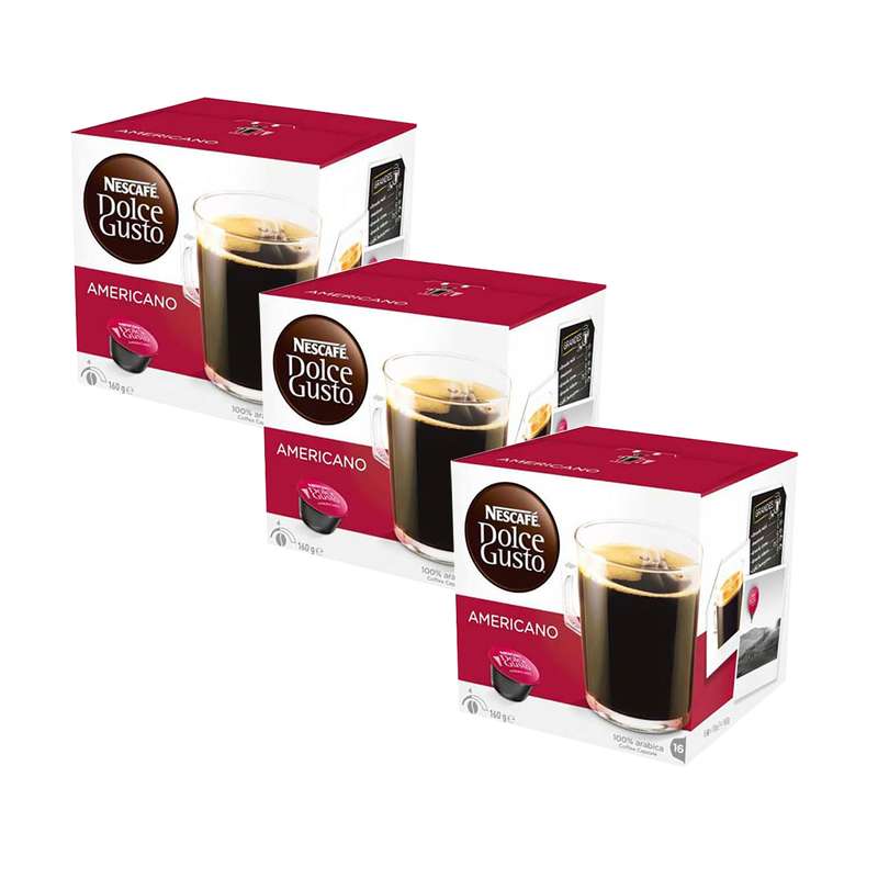 کپسول قهوه آمریکانو دولچه گوستو 3 بسته 16 عددی