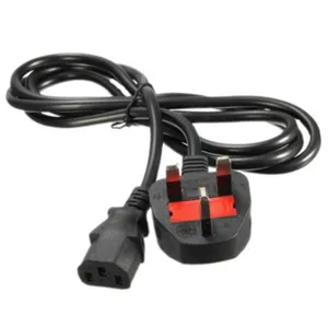 کابل برق سه پین منبع تغذیه کامپیوتر کینگ کورد مدل فیوز دار کد KC-036 طول 1.8 متر