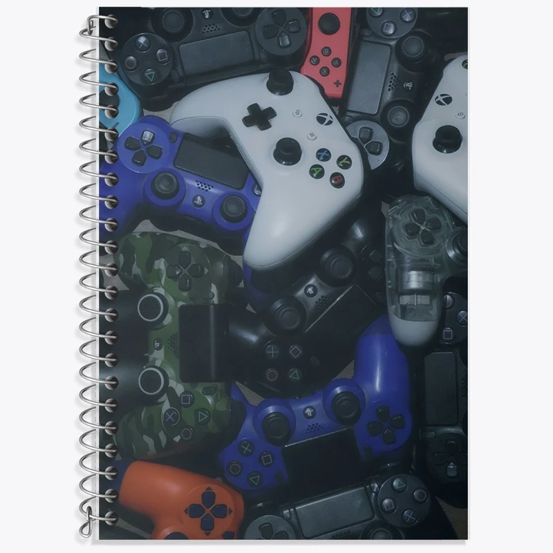 دفتر زبان 50 برگ خندالو مدل دو خط طرح گیمر (Gamer) کد F260