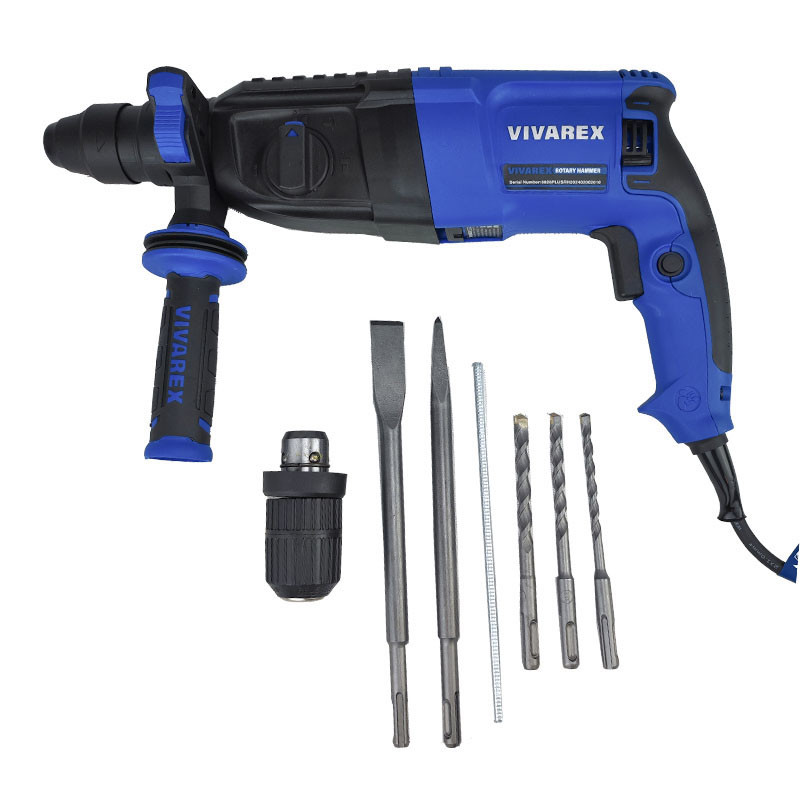 دریل بتن کن چهار شیار 26 میلیمتری 800 وات ویوارکس مدل VR 8026 PLUS-RH