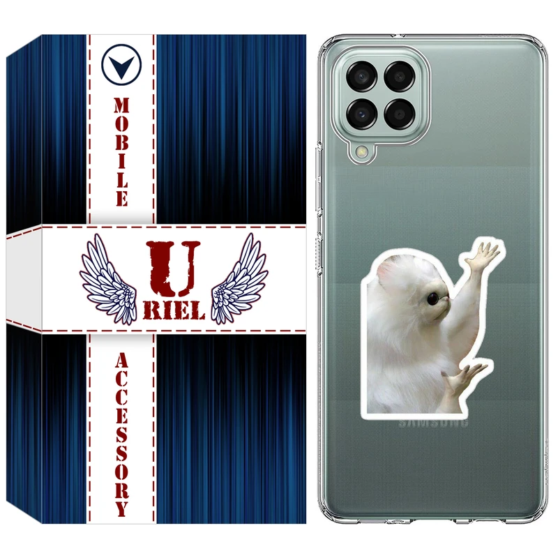 کاور یوریل قاب مدل Clear کد 89 طرح میمون سفید مناسب برای گوشی موبایل سامسونگ Galaxy A12 / A12 Nacho / M12 / F12