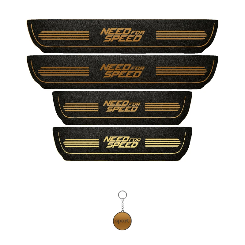 برچسب پارکابی خودرو لندمون کد LMm0080 MT طرح NEED FOR SPEED مجموعه 4 عددی به همراه جا کلیدی