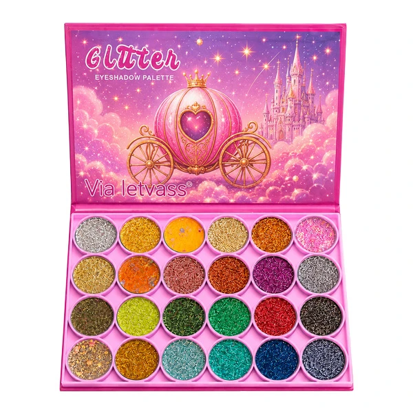 پالت سایه چشم گلیتری ویا لتواس مدل Fairy Topia