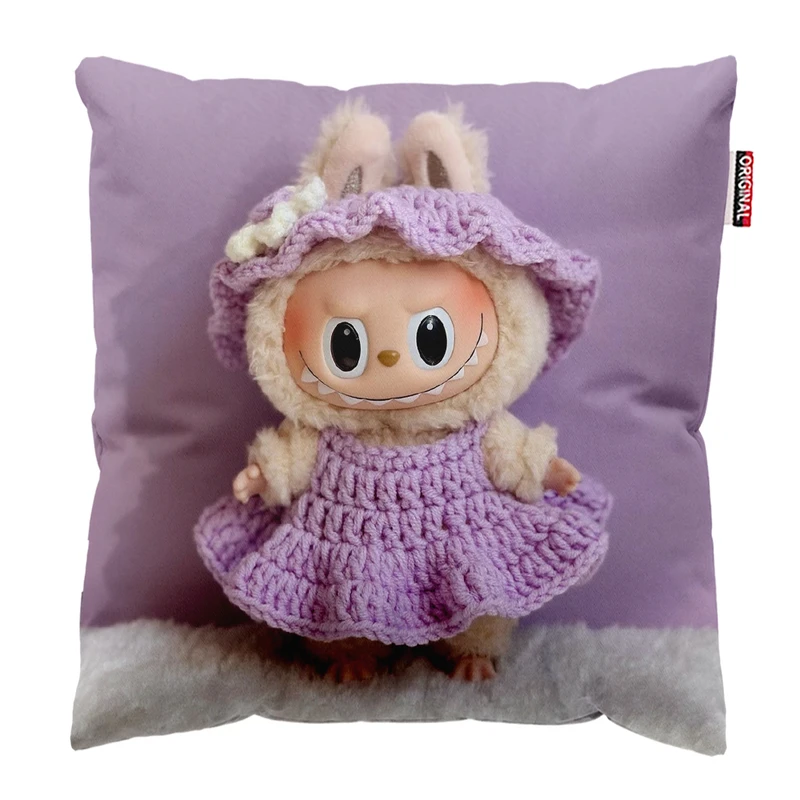 کوسن پاد آفرین مدل عروسک لبوبو کد PK301831 سایز 30*30 سانتی متر