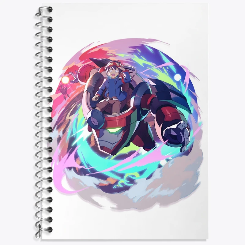 دفتر زبان 50 برگ خندالو مدل سه خط طرح سیمون انیمه گورن لاگان کد 32297