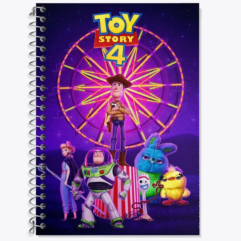 دفتر زبان 50 برگ خندالو مدل دو خط طرح داستان اسباب بازی Toy Story کد 3924
