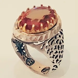 انگشتر نقره مردانه مدل سنگ الکساندریت کد P8300