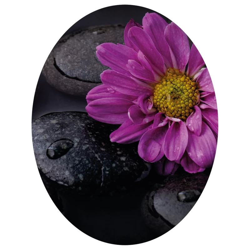 استیکر مدل گل صورتی و سنگ کد 110