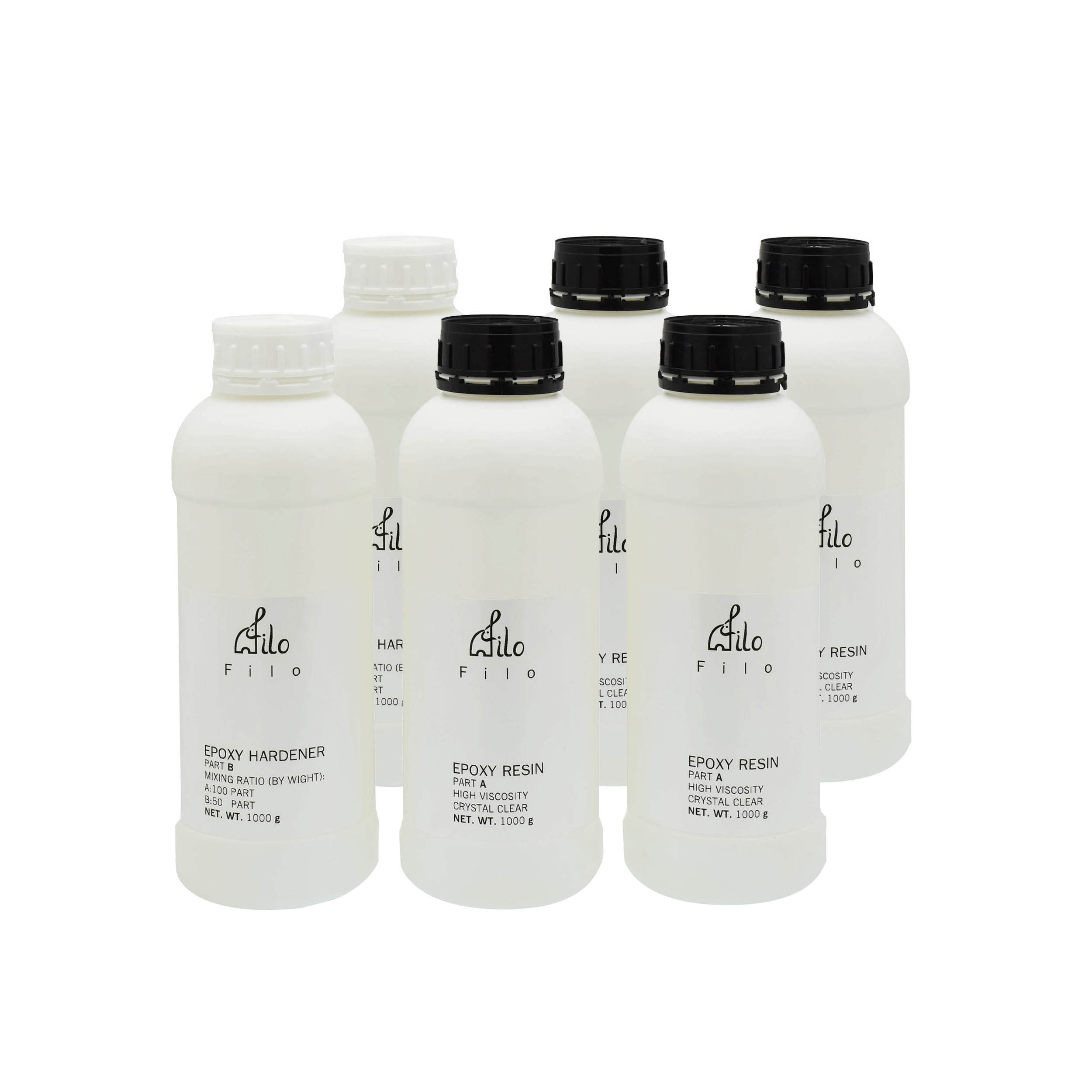 رزین اپوکسی فیلو مدل hv207 وزن 6 کیلوگرم مجموعه 6 عددی