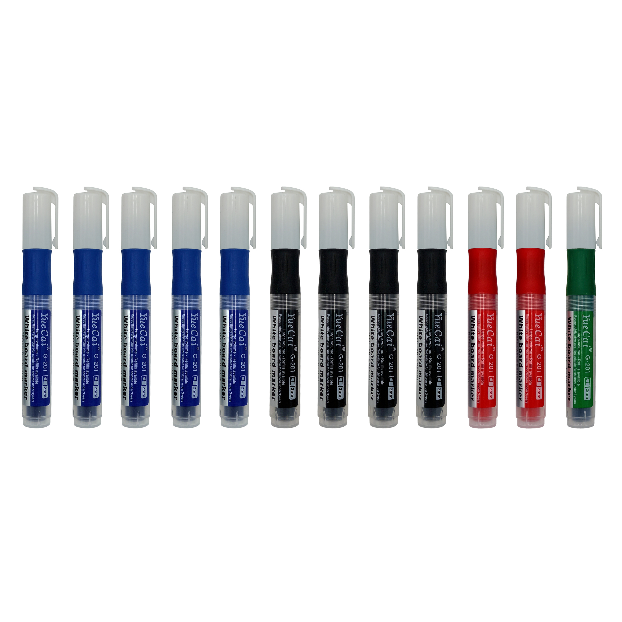 ماژیک وایت برد یوکای مدل Refillable کد G-201 بسته 12 عددی