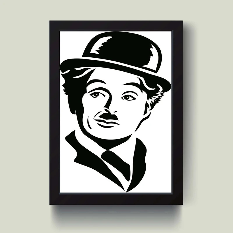 تابلو مدل مینیمال Charlie Chaplin چارلی چاپلین کد  m50303