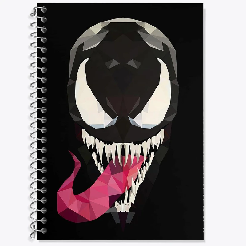 دفتر زبان 50 برگ خندالو مدل سه خط طرح ونوم Venom کد 27321