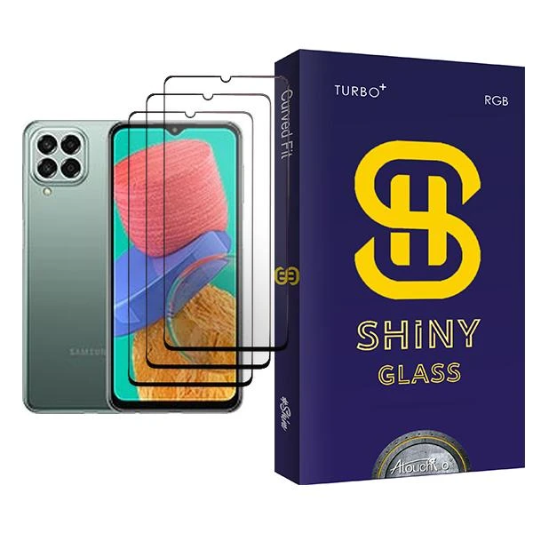 محافظ صفحه نمایش سرامیکی آتوچبو مدل Shiny Glass3 مناسب برای گوشی موبایل سامسونگ Galaxy M33 بسته سه عددی