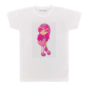 تی شرت بچگانه پرمانه طرح دختر توت فرنگی کد pmt.5164