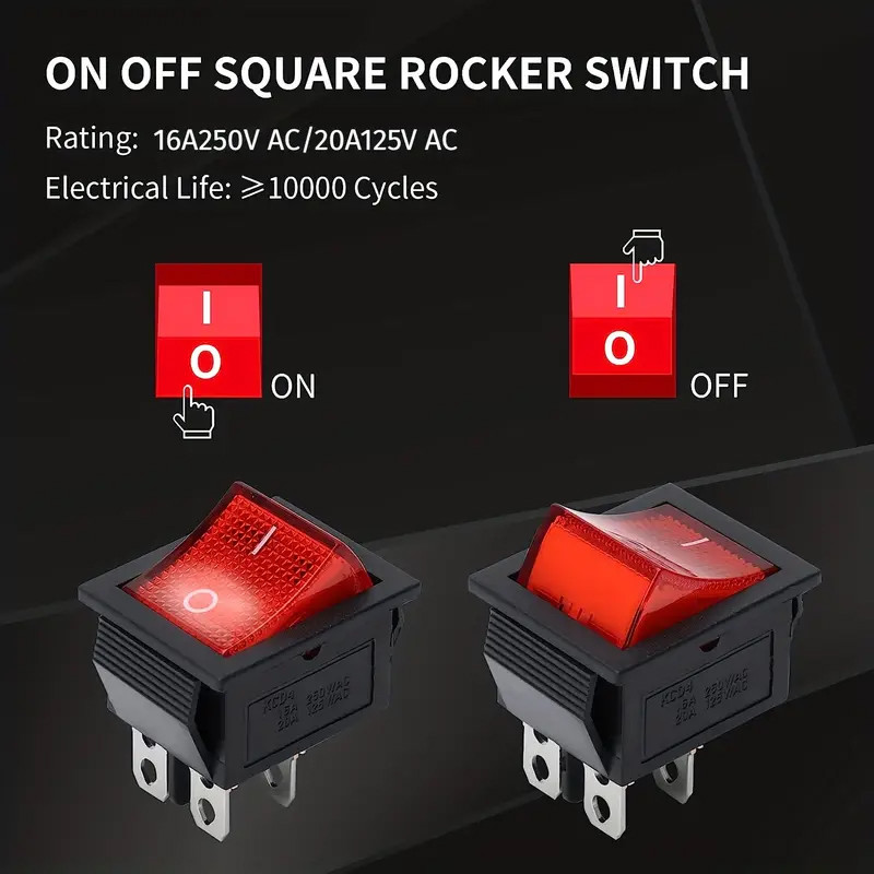 کلید راکر مدل 4 پایه کد KCD4