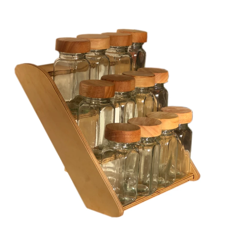 ست جا ادویه دوازده پارچه مدل b-012 همراه با استند