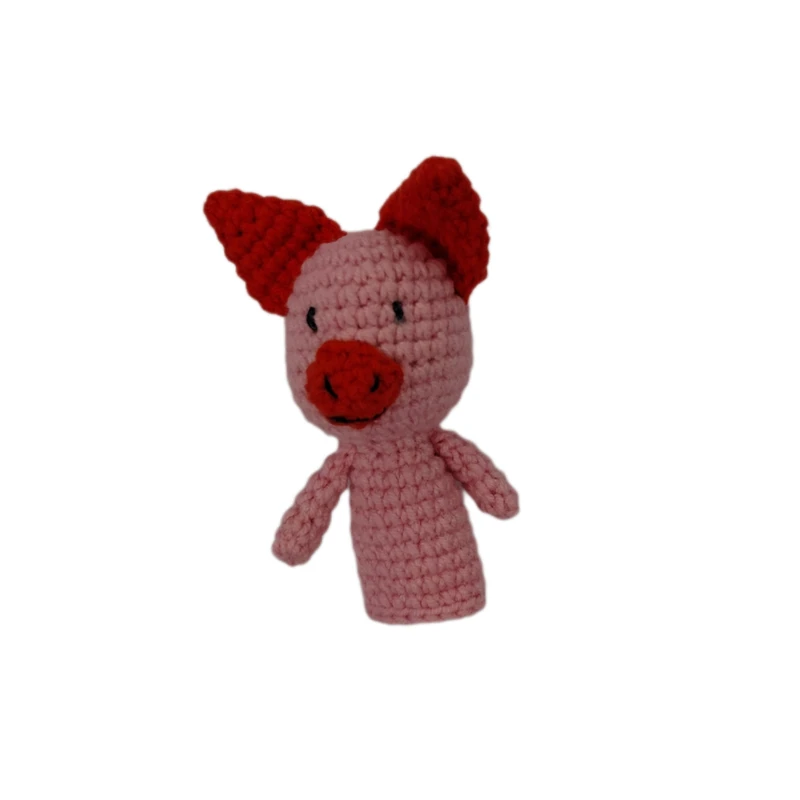 عروسک  بافتنی مدل انگشتی خوک